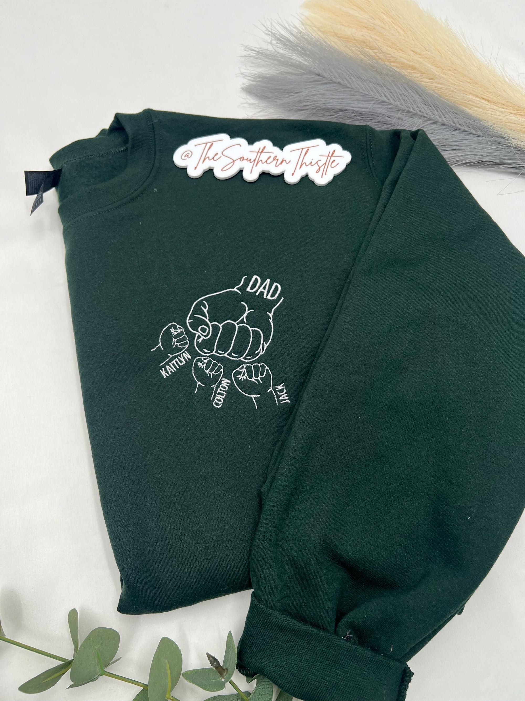 Custom Embroidered Dad Sweatshirt β Personalized Gift for Fathers