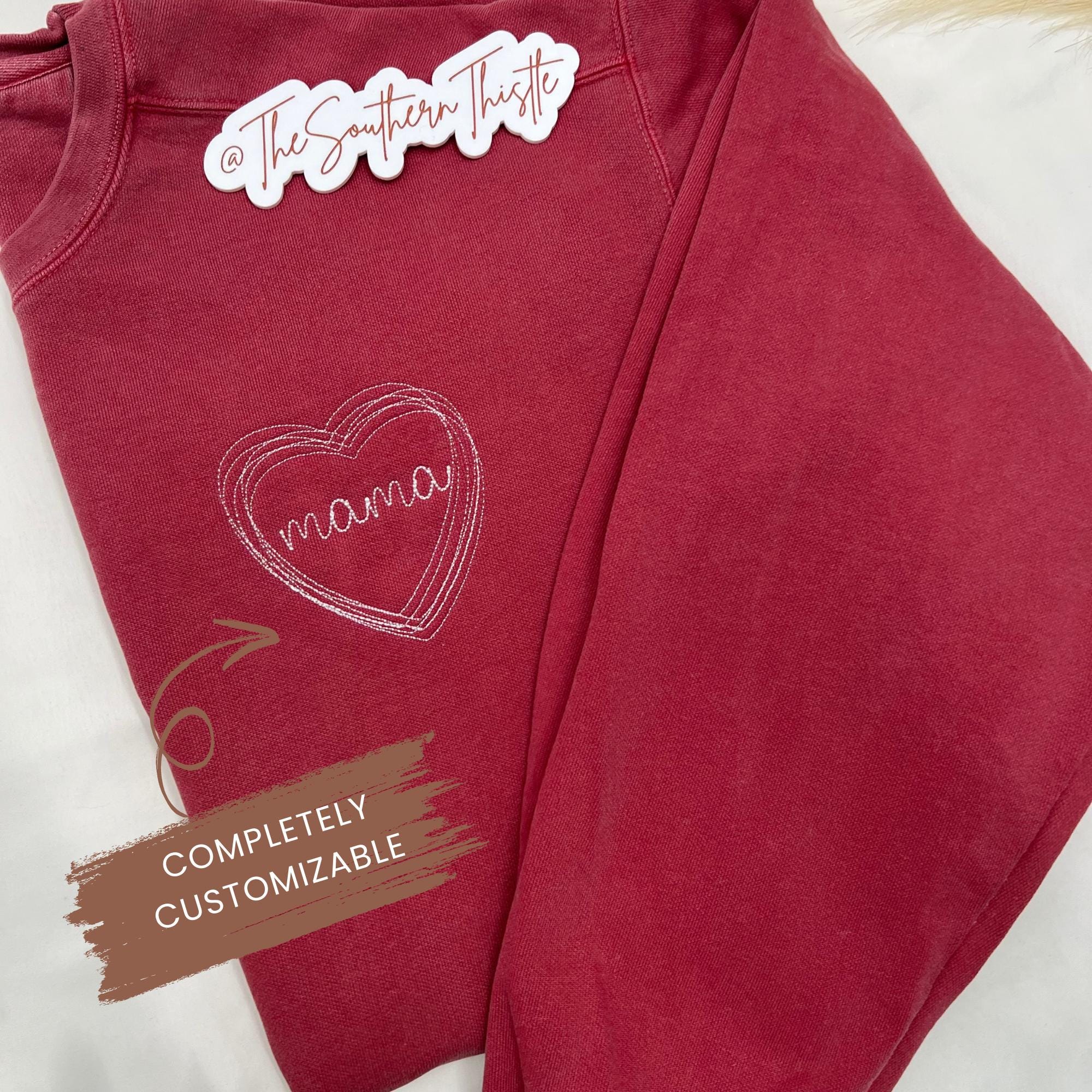 Personalized Mama Embroidered Sweatshirt - Perfect Mothers Day Gift for New Moms