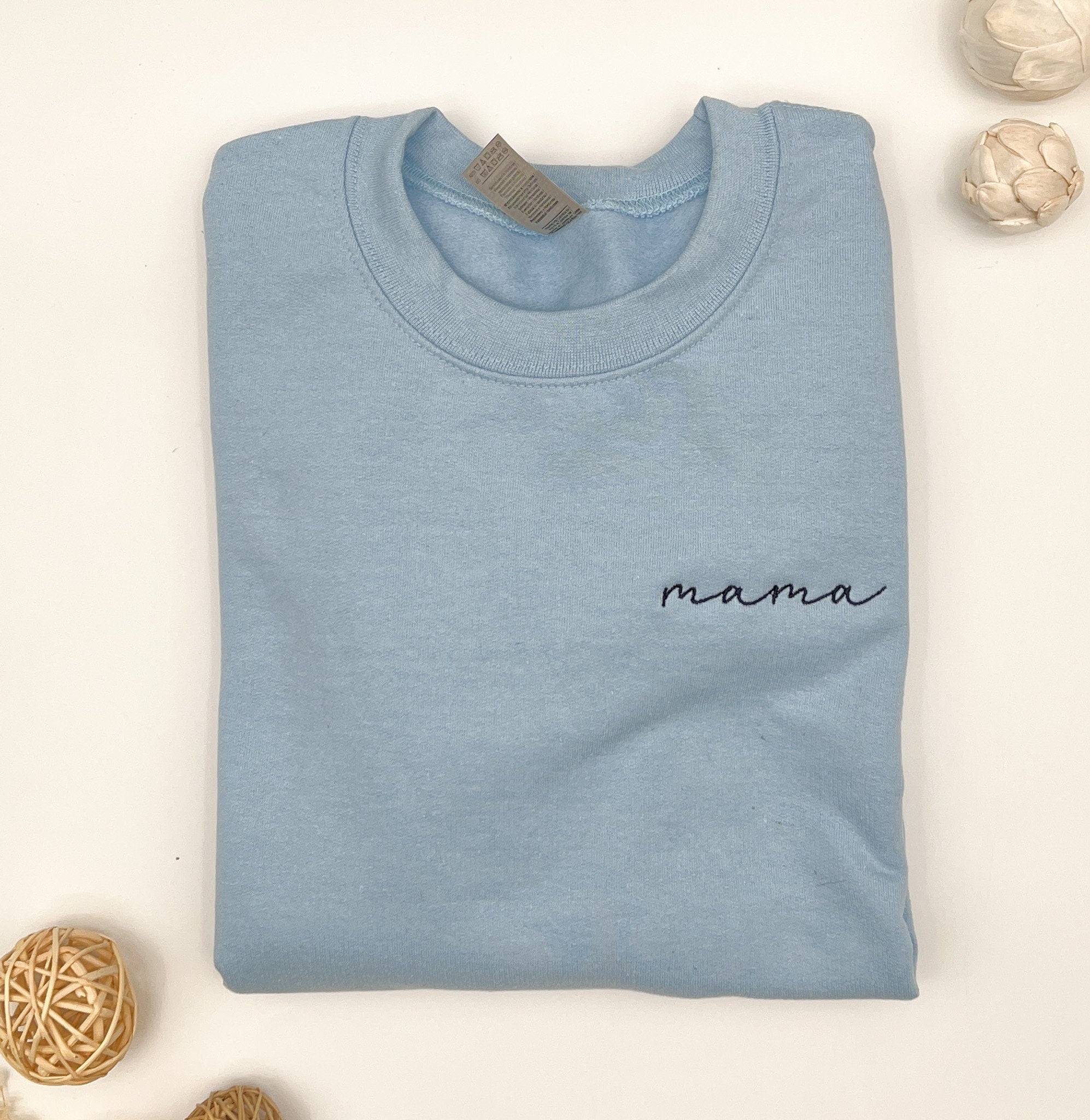 Minimalist Mama Embroidered Sweatshirt β Simple Script Comfort Colors Crewneck