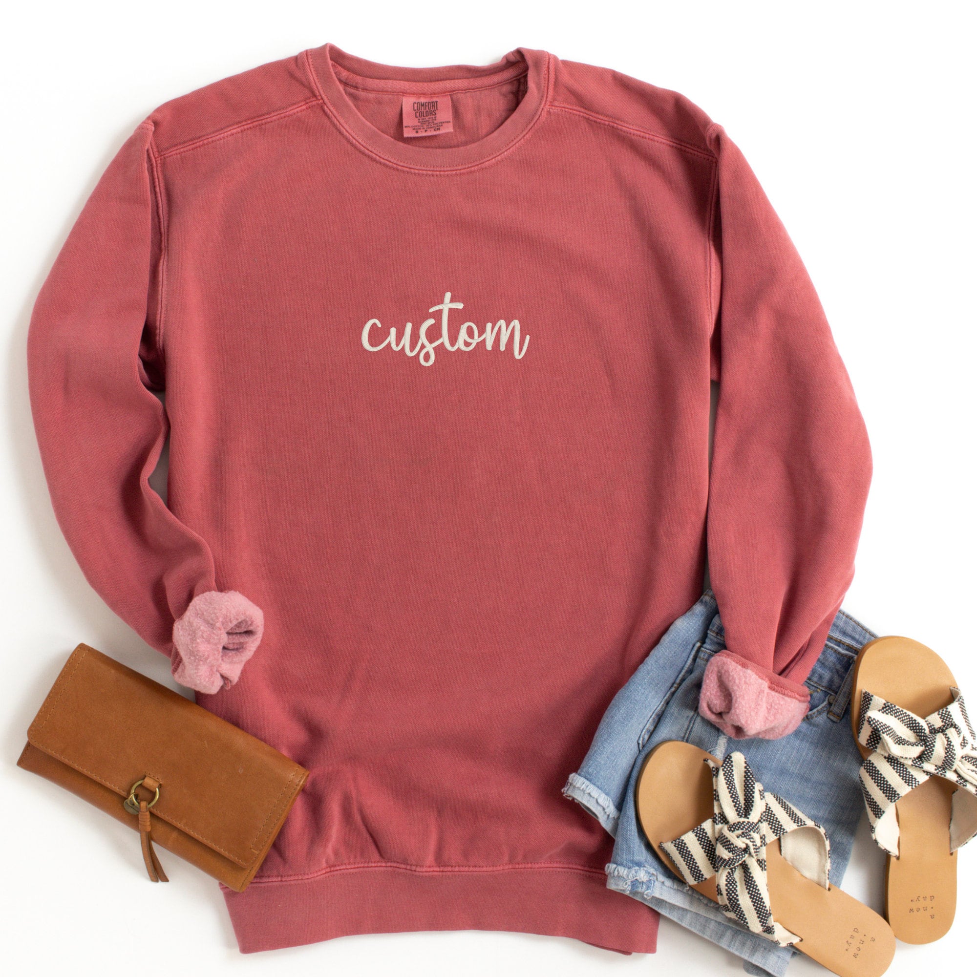 Custom Embroidered Sweatshirt β Personalized Crewneck for Women & Men