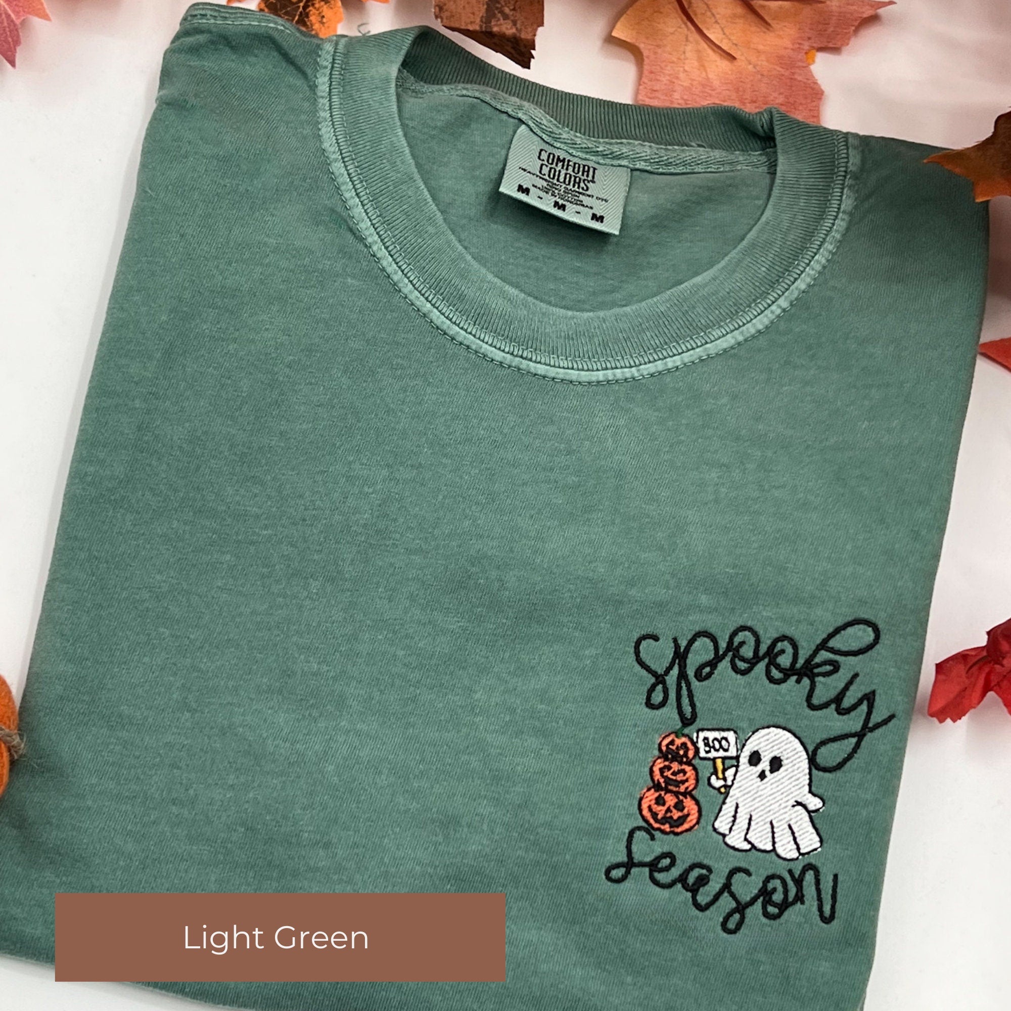 Embroidered Spooky Season Halloween Shirt