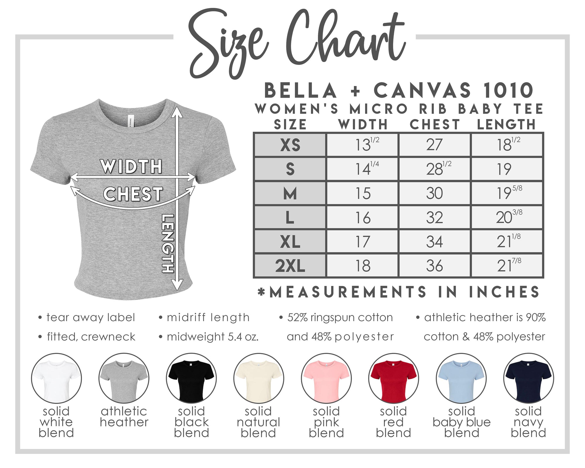 the size chart for a women's t - shirt