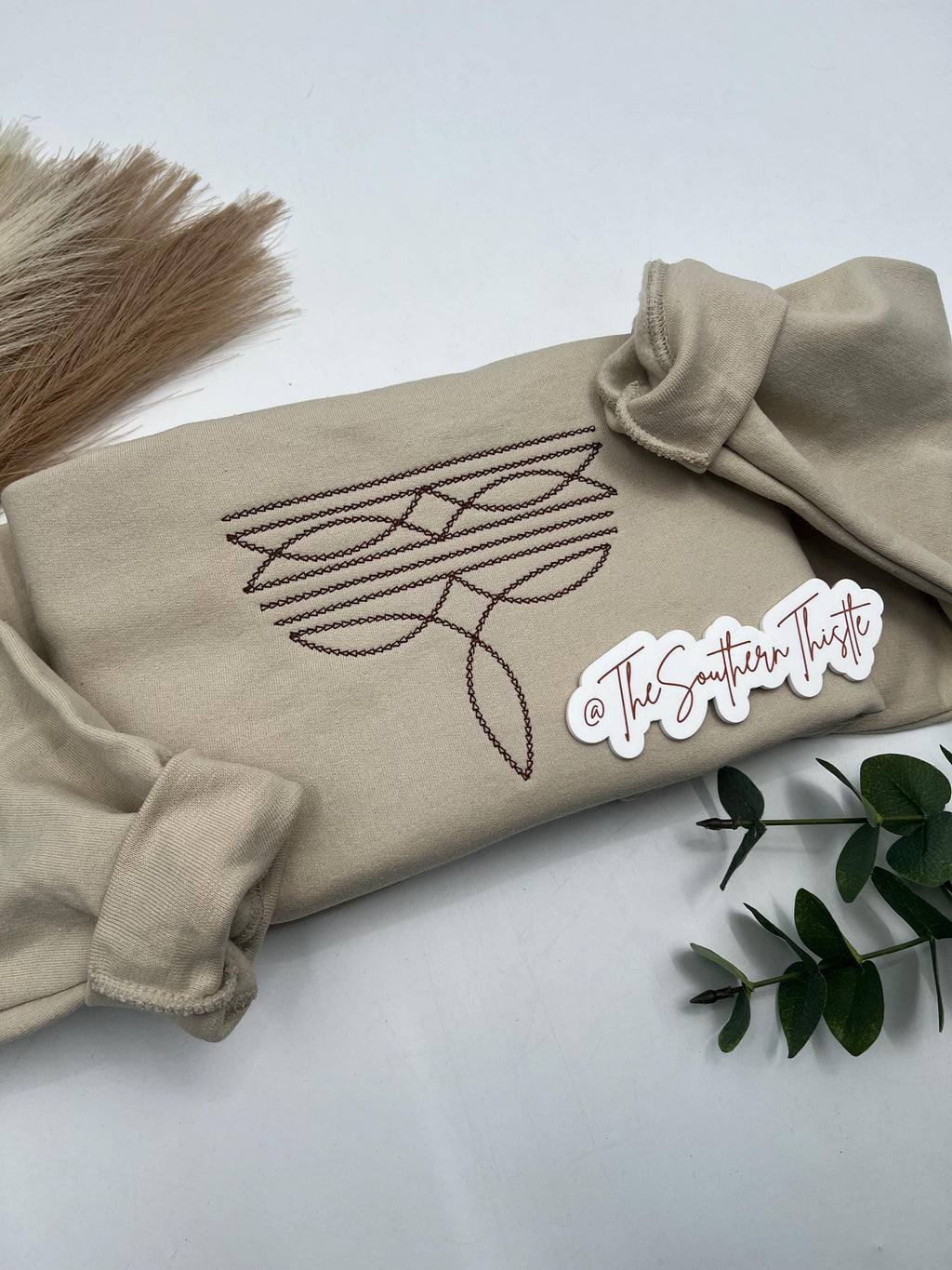 Cowboy Boot Stitch Sweatshirt | Western Embroidered Crewneck | Rodeo Outfit | Boho Cowgirl Aesthetic | Comfort Colors Crewneck