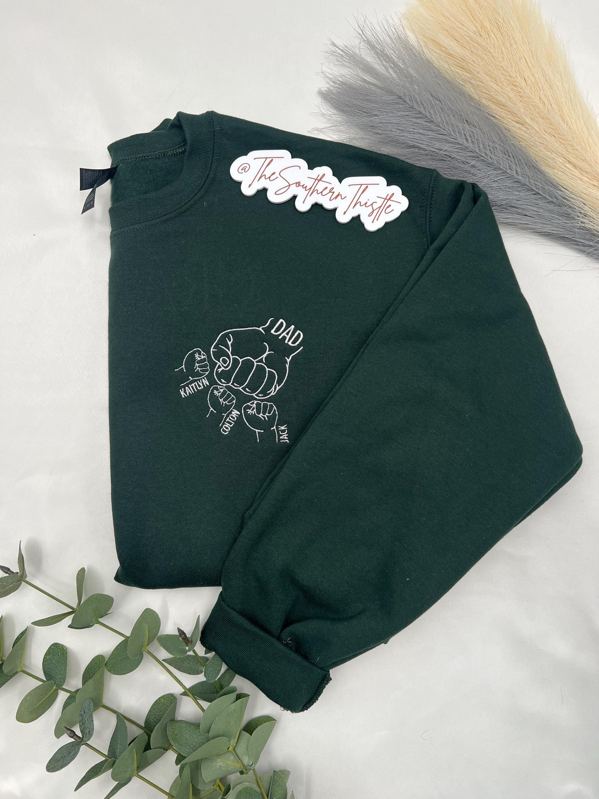 Custom Embroidered Dad Sweatshirt – Personalized Gift for Fathers