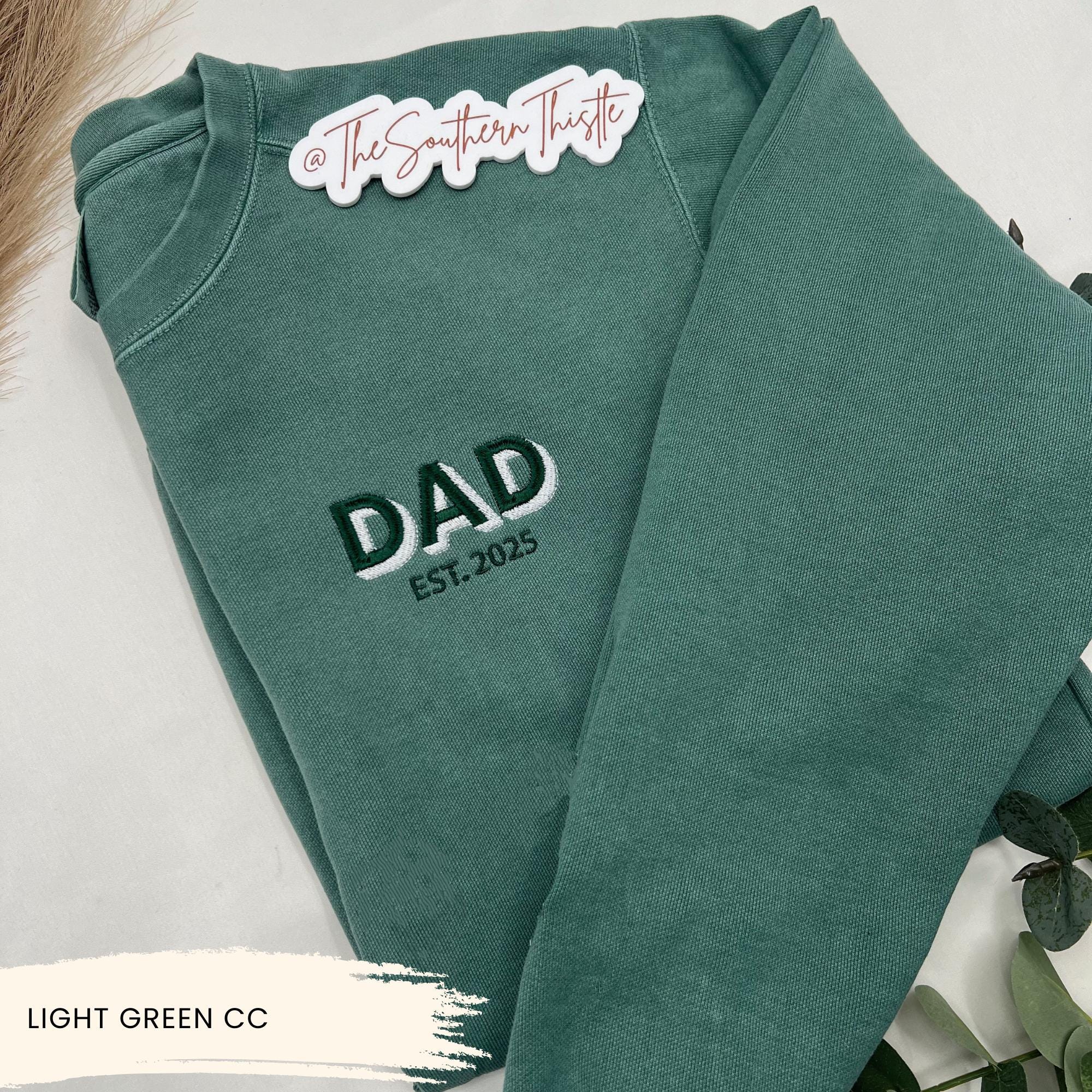 Personalized Dad Sweatshirt – Bold Two-Tone Embroidery