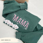 Floral MAMA Embroidered Sweatshirt – Comfort Colors Crewneck