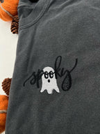 Spooky Ghost Embroidered T-Shirt – Cute Halloween Tee