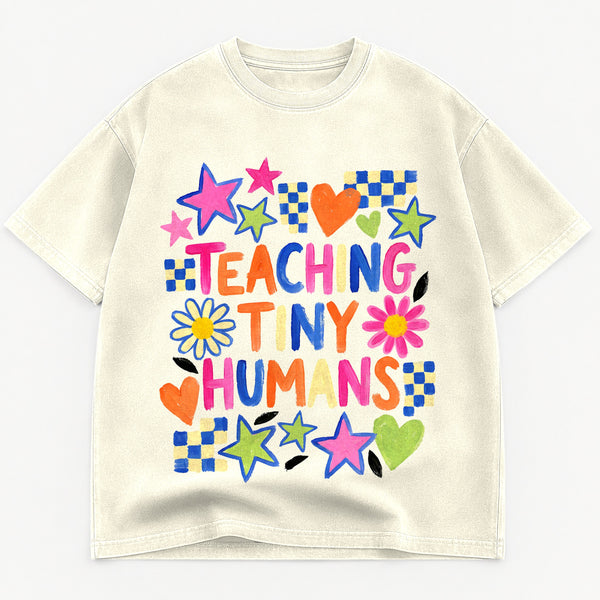 Teaching Tiny Humans Teacher Heavyweight Tee