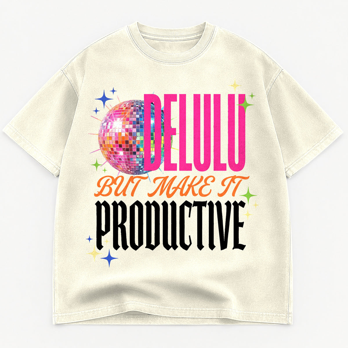 Delulu But Make It Productive Heavyweight Tee