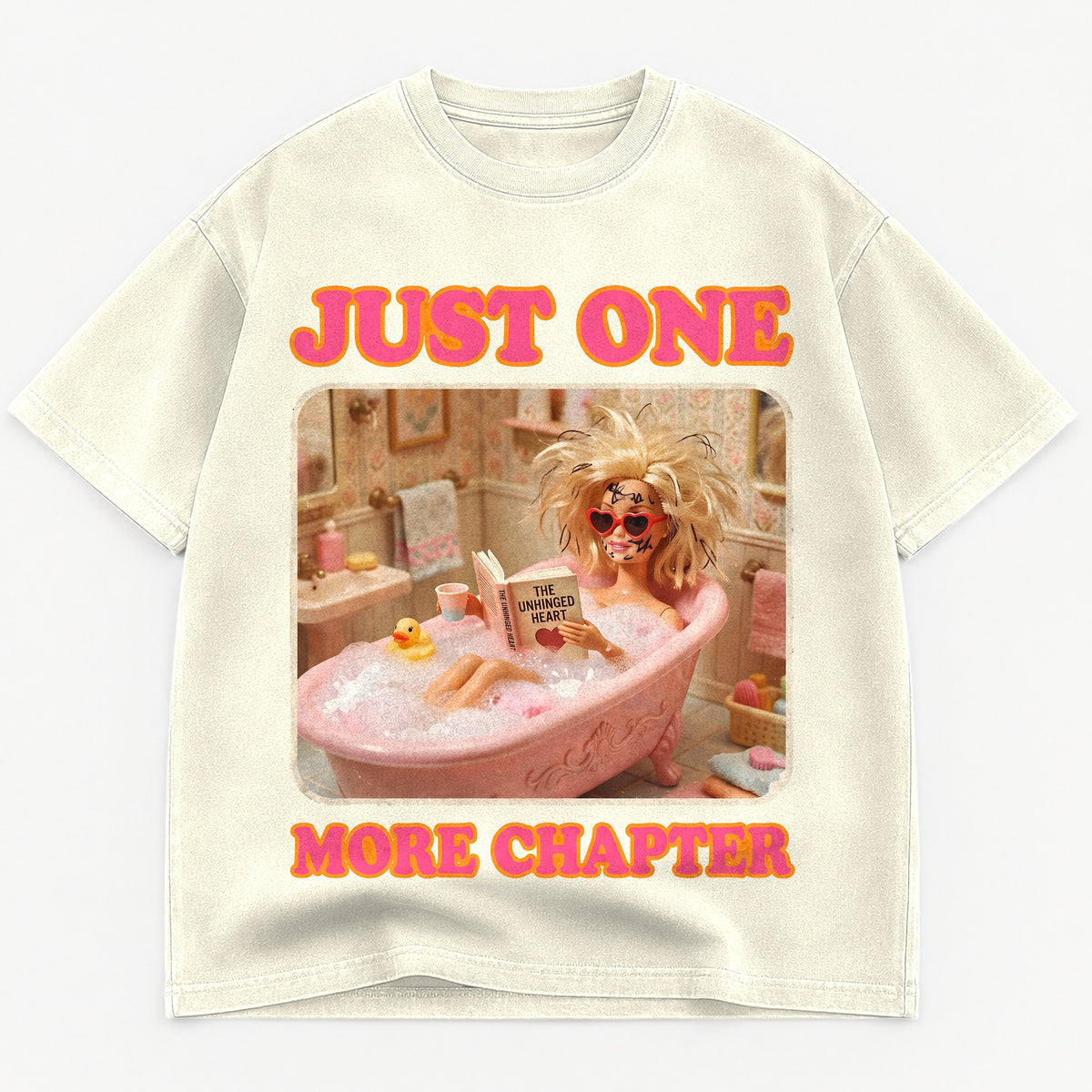 Just One More Chapter Bubble Bath Bookish Heavyweight Tee