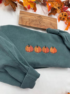 Minimal Pumpkin Embroidered Sweatshirt – Classic Fall Design