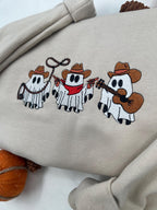 Cowboy Ghosts Embroidered Sweatshirt – Western Halloween Pullover