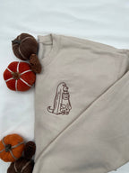 Embroidered Ghost Halloween Sweatshirt for Dog Lovers  Cute Fall Apparel