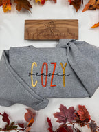 Cozy Season Embroidered Sweatshirt – Fall & Winter Aesthetic Crewneck