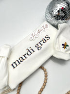 Mardi Gras Floral Embroidered Sweatshirt