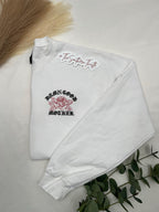 Damn Good Mother Embroidered Sweatshirt – Bold Floral Statement Crewneck for Moms