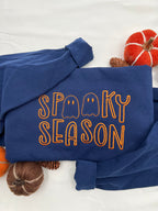 Spooky Season Embroidered Crewneck Sweatshirt – Halloween Pullover