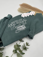 Anti Social Book Club Embroidered Crewneck - Book Lover Crewneck - Bookish Apparel - Gift for Her - Bookworm Gift - Gifts for Book Lovers