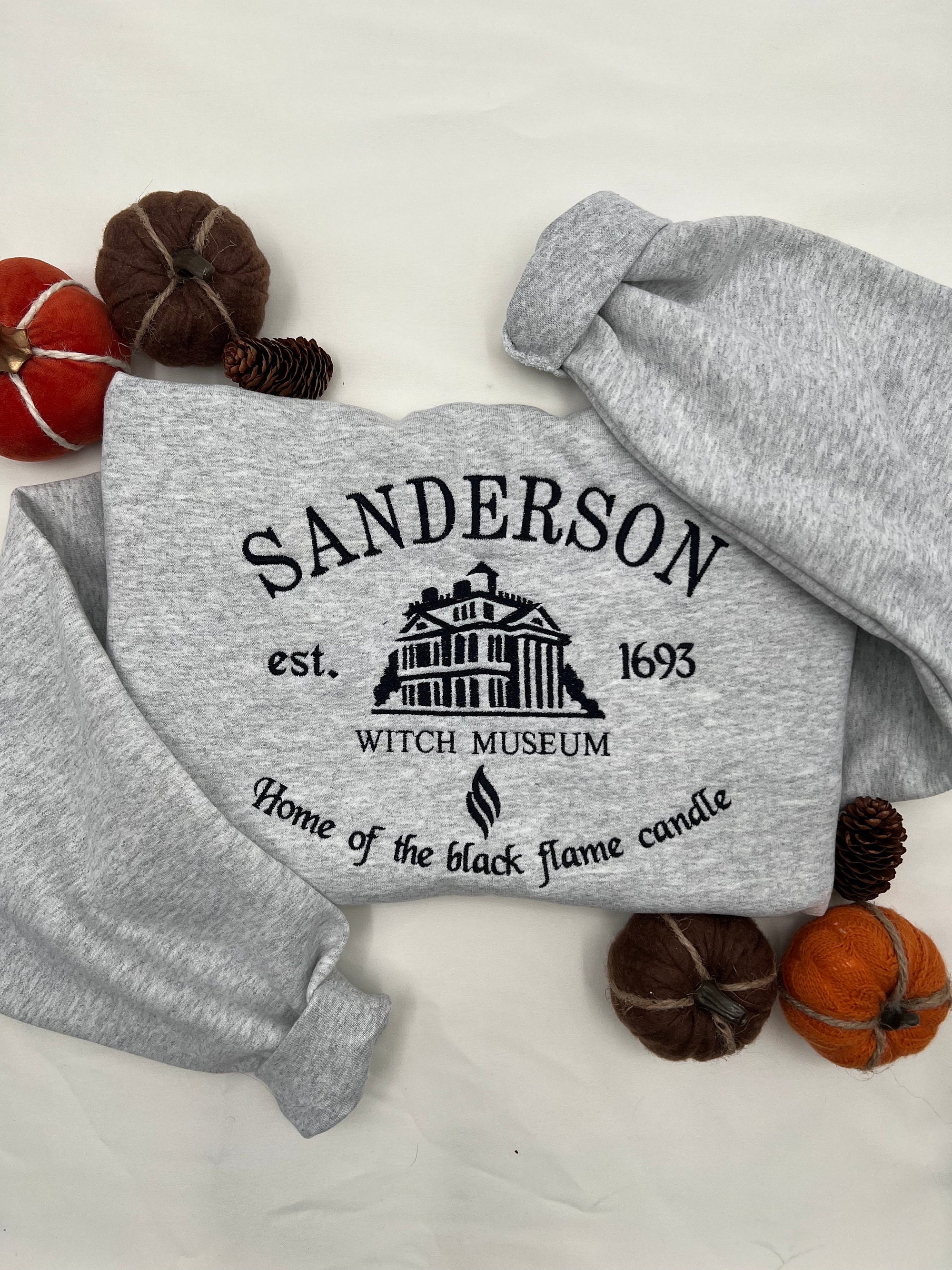 Sanderson Witch Museum Embroidered Sweatshirt – Halloween Pullover
