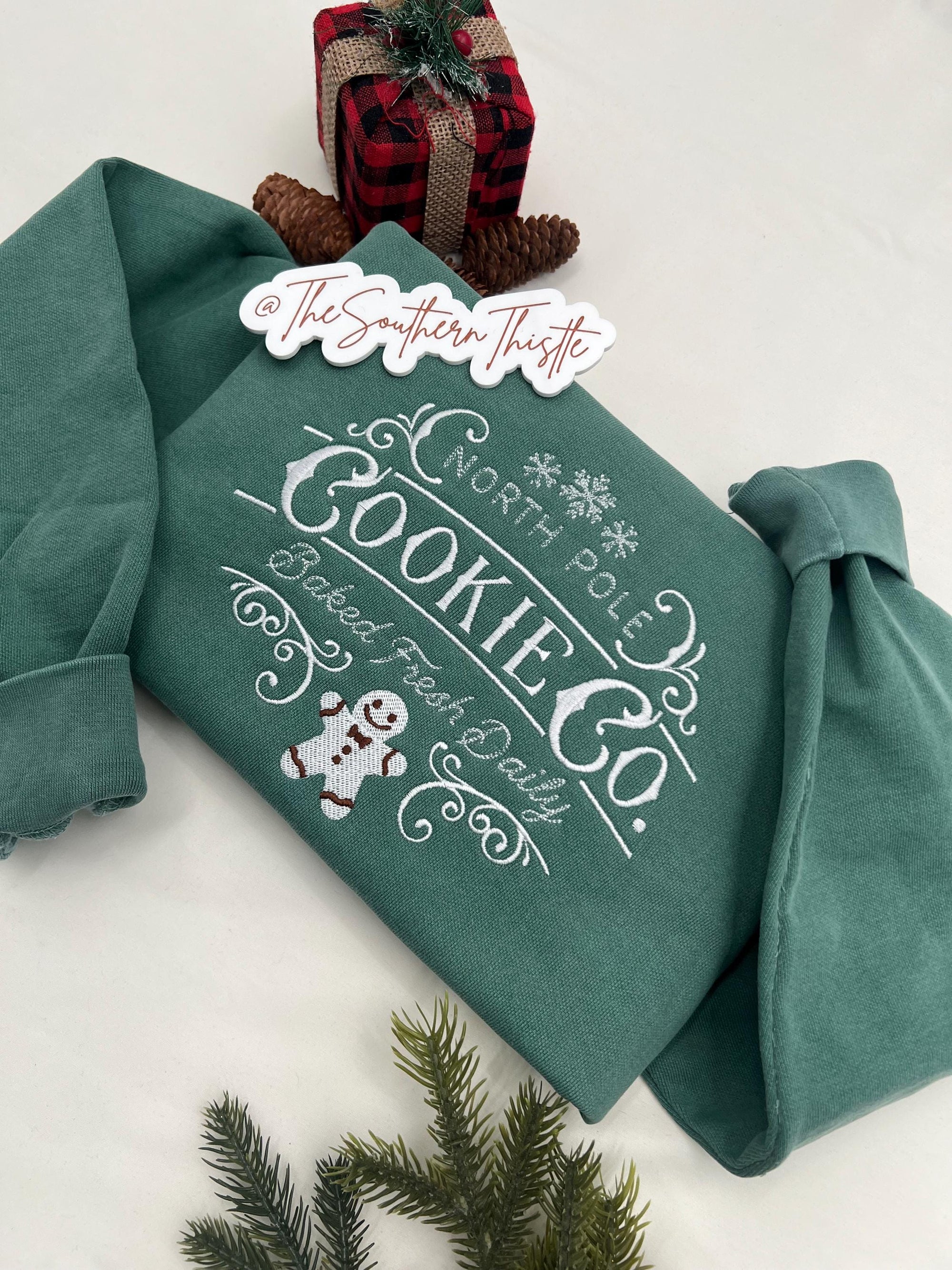 North Pole Vintage Christmas Sweatshirt - Cozy Embroidered Holiday Gift
