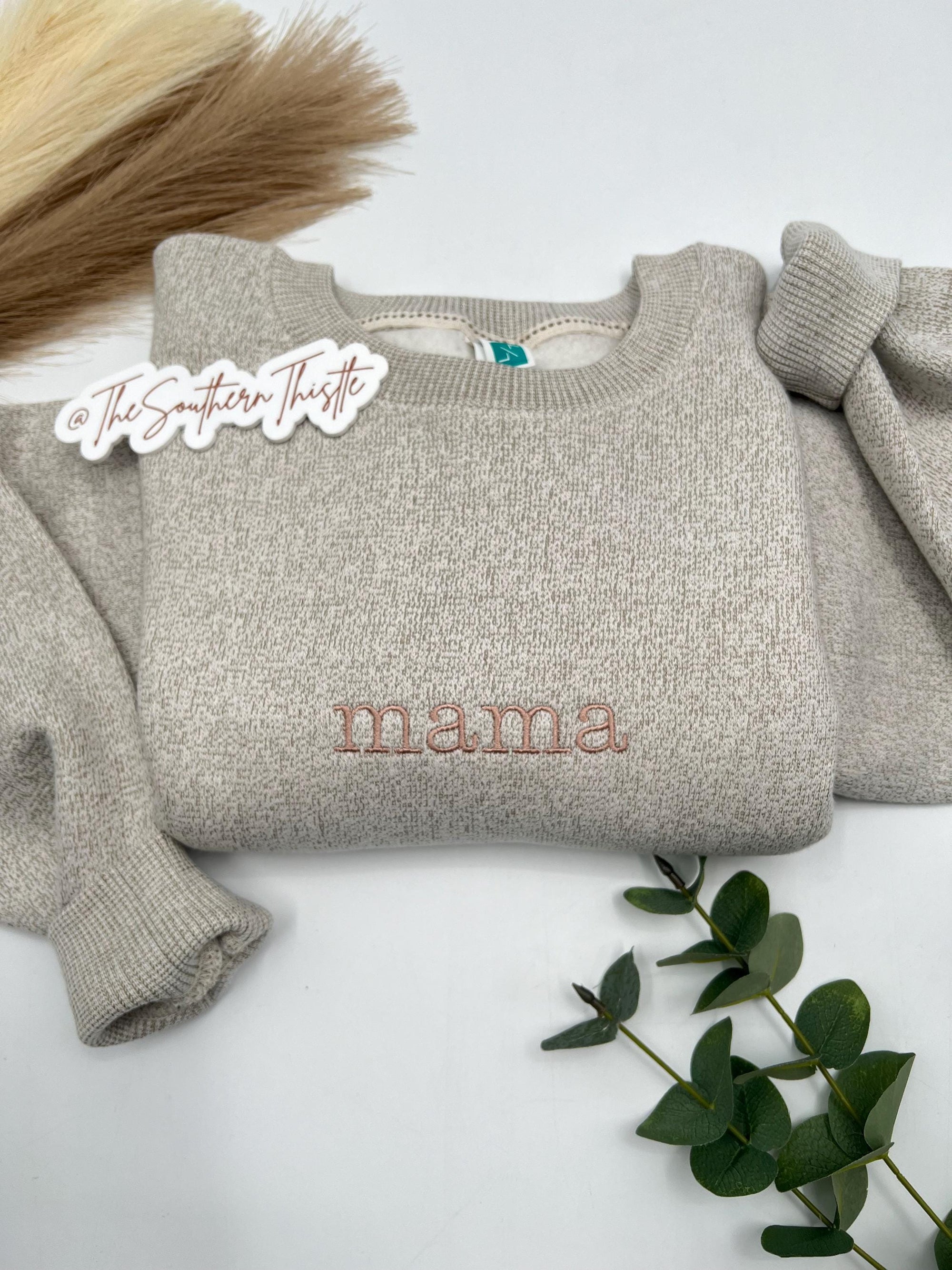 Custom Embroidered Sweatshirt - Soft Knit Fleece Crewneck | Personalized Gift