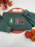 Halloween Goose Embroidered Sweatshirt – Spooky Season Pullover