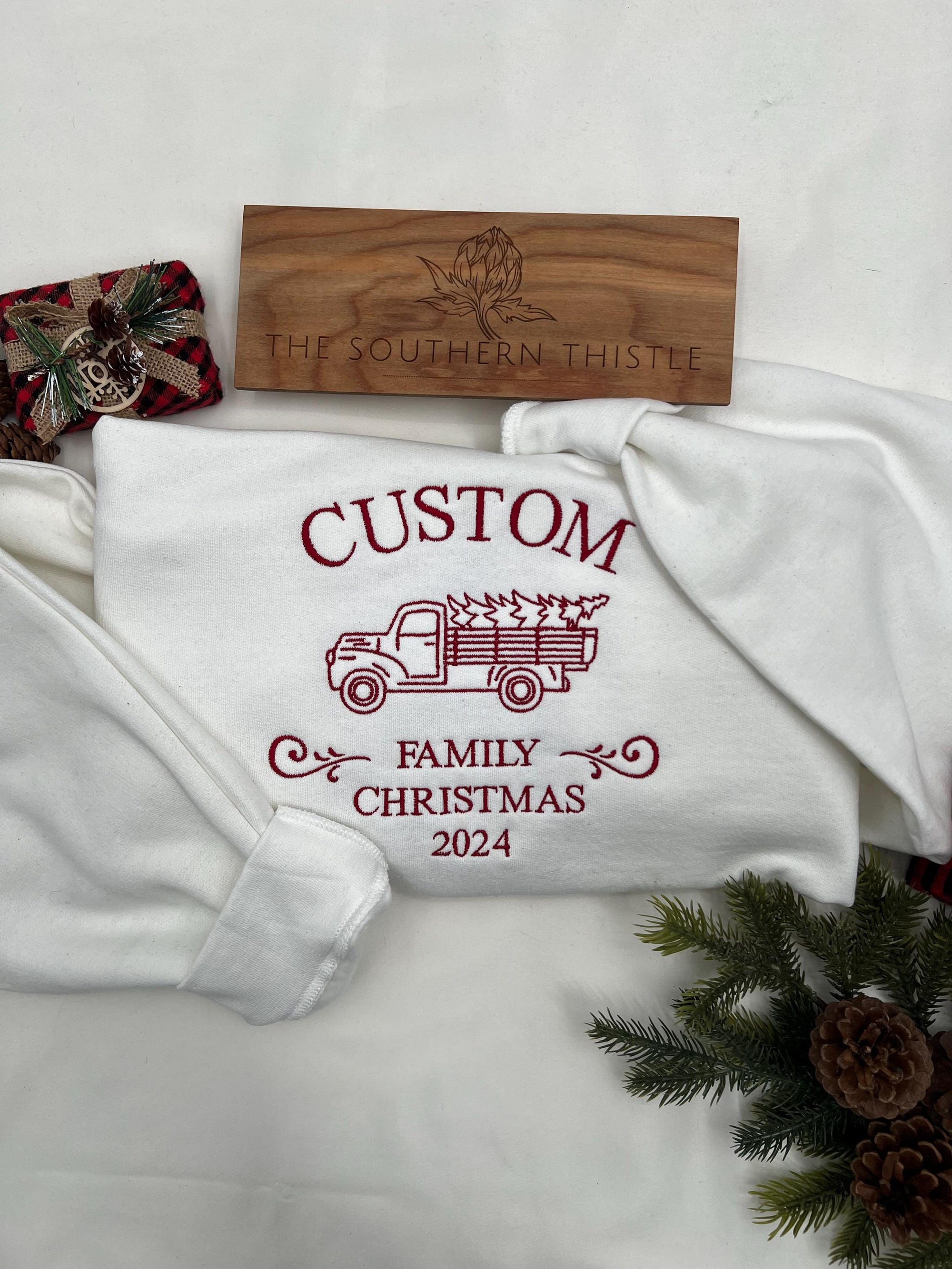Custom Family Christmas Sweatshirt – Personalized Holiday Crewneck
