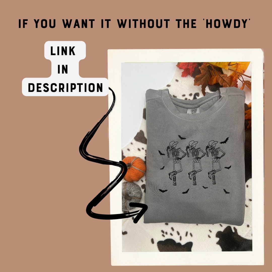 Howdy Cowgirl Skeleton Sweatshirt – Western Fall Halloween Crewneck