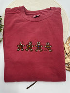 Comfort Colors Embroidered Gingerbread Gingerbread Cookies Sweatshirt, cute Christmas sweater, Gingerbread Sweatshirt cute Christmas sweater