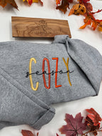 Cozy Season Embroidered Sweatshirt – Fall & Winter Aesthetic Crewneck