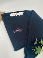 Aunt Embroidered Sweatshirt – Cute Minimalist Auntie Crewneck