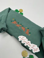 St. Patrick’s Day Lucky Dino Nuggets Embroidered Sweatshirt – Fun Festive Crewneck