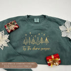 Tis The Damn Season Embroidered Christmas Sweatshirt - Cozy Crewneck for Holiday Cheer