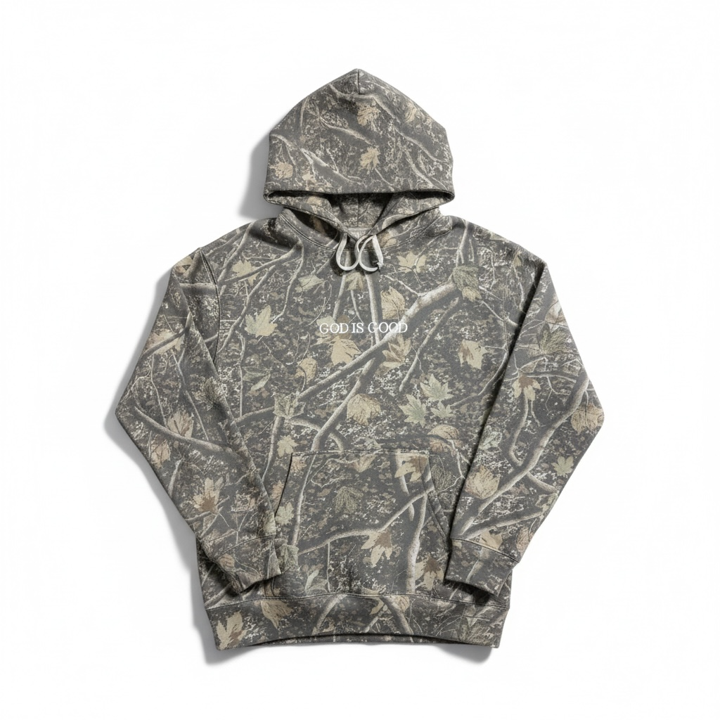 God Is Good Camo Hoodie – Faith Based Hunting Sweatshirt, Christian Western Apparel for Women & Men