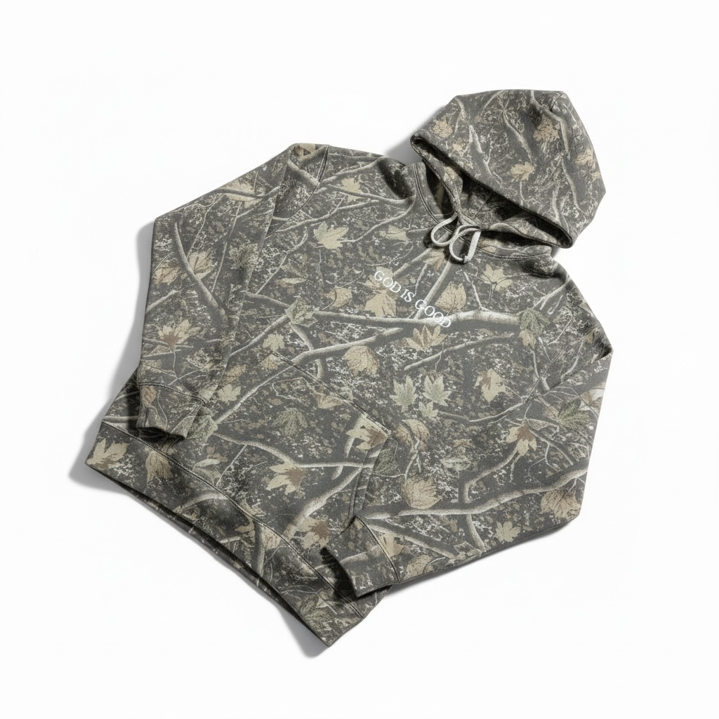 God Is Good Camo Hoodie – Faith Based Hunting Sweatshirt, Christian Western Apparel for Women & Men