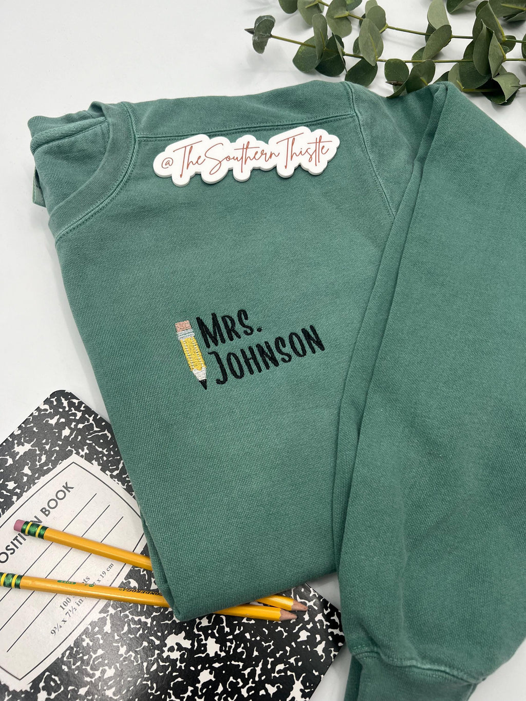 Teacher Name Sweatshirt | Custom Embroidered Crewneck | Back to School Gift | Teacher Appreciation Gift | Western Teacher Sweatshirt