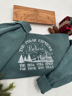 Embroidered Christmas Train Sweatshirt for Family Matching - A Unique Holiday Gift