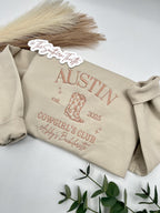 Custom Cowgirl’s Club Sweatshirt – Personalized Western Crewneck