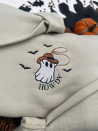 Howdy Ghost Embroidered Sweatshirt – Western Cowboy Halloween Pullover