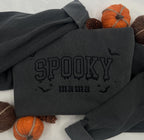 Spooky Mama Embroidered Sweatshirt – Cute Halloween Pullover for Moms
