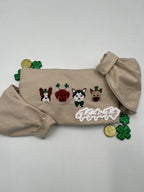 St. Patrick’s Day Lucky Dogs Embroidered Sweatshirt – Festive Irish Puppy Crewneck