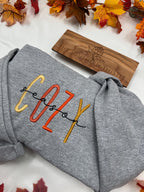 Cozy Season Embroidered Sweatshirt – Fall & Winter Aesthetic Crewneck