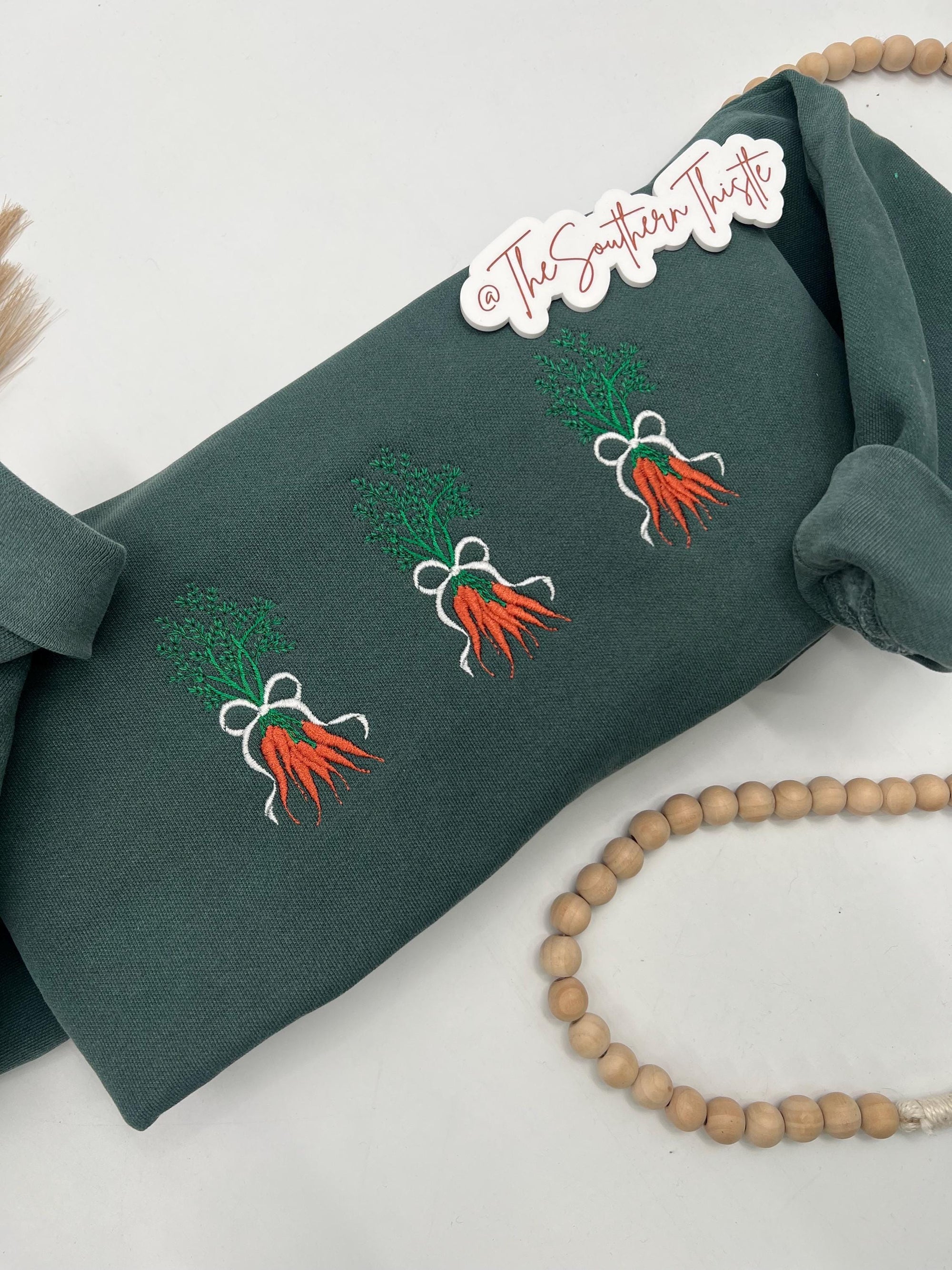 Carrot Sweatshirt, Cute Easter Gift, Spring Rabbit Apparel, Family Sweatshirt, Cute Easter Sweatshirt, Family Gift, Embroidered Apparel