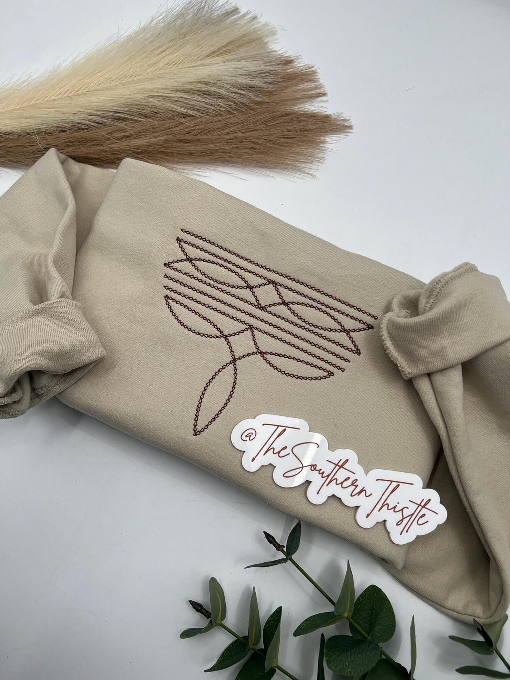 Cowboy Boot Stitch Sweatshirt | Western Embroidered Crewneck | Rodeo Outfit | Boho Cowgirl Aesthetic | Comfort Colors Crewneck