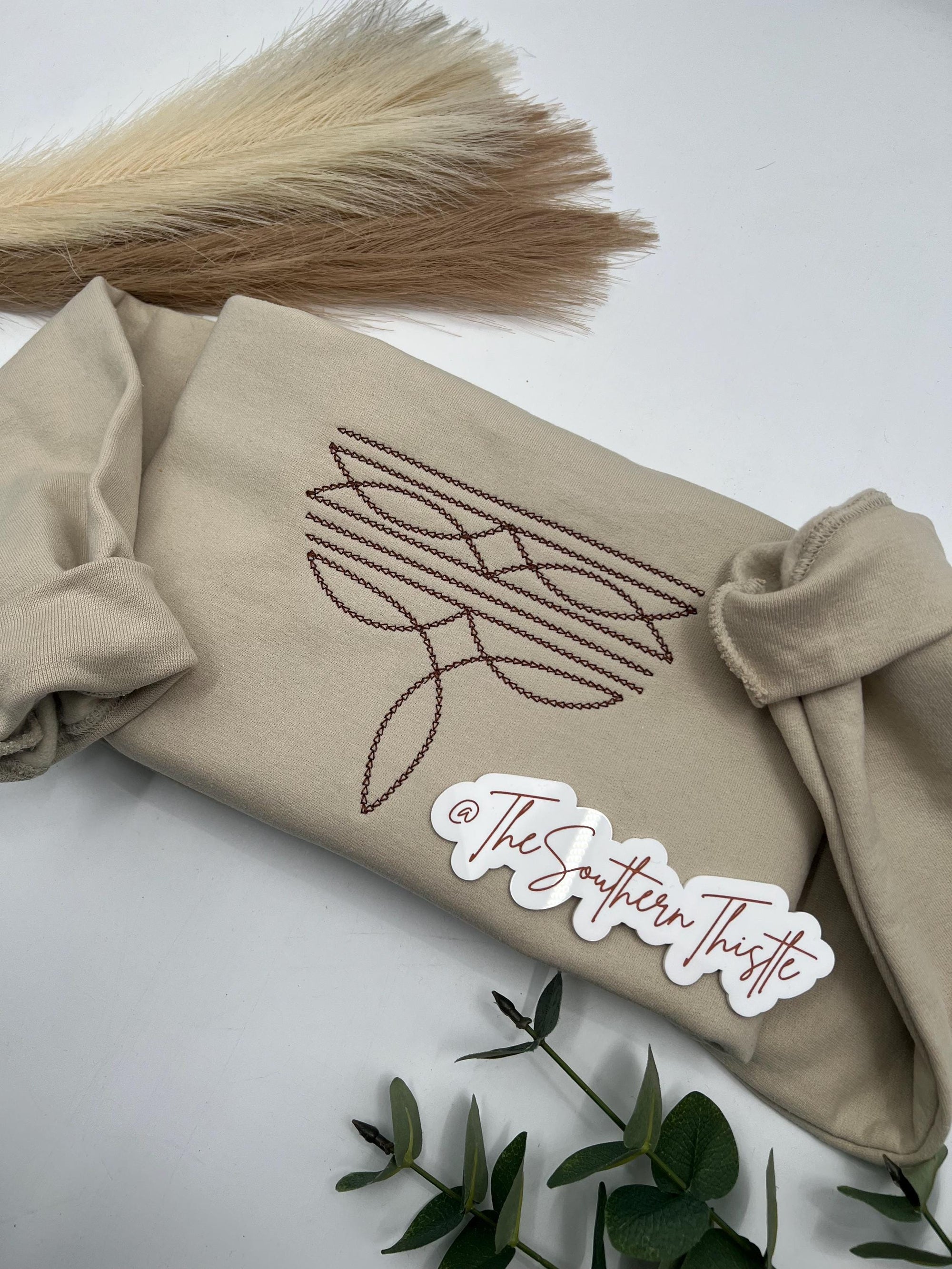 Cowboy Boot Stitch Sweatshirt | Western Embroidered Crewneck | Rodeo Outfit | Boho Cowgirl Aesthetic | Comfort Colors Crewneck