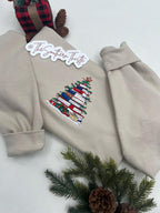 Christmas Book Tree Embroidered Sweatshirt – Cozy Holiday Crewneck