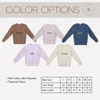 the color options for a child's sweater