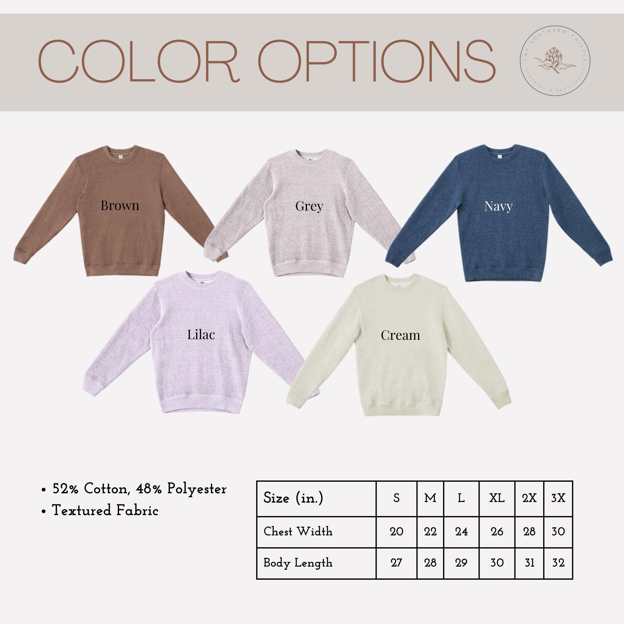 the color options for a child's sweater