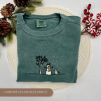 Embroidered Christmas Crewneck - Snowman T-Shirt - Vintage Snowman Graphic Tee - Snowman Sweatshirt - Christmas Sweater - Xmas Women Men
