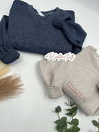 Custom Embroidered Sweatshirt - Soft Knit Fleece Crewneck | Personalized Gift